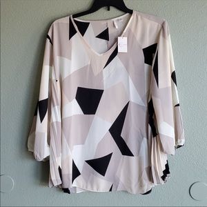 Cato Cream/Tan Blouse